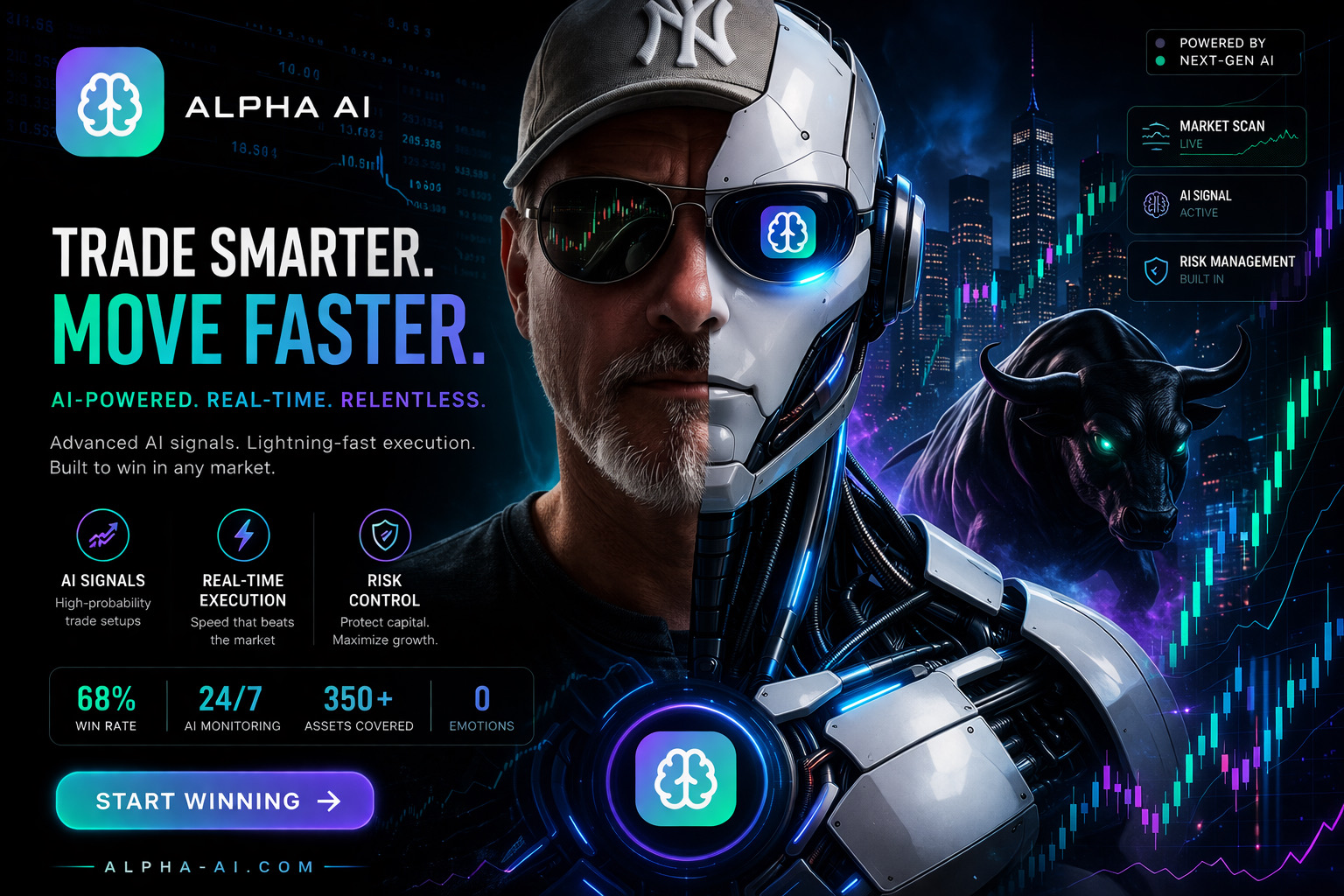 Alpha AI trading system showcase